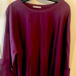 Purple shift mini dress